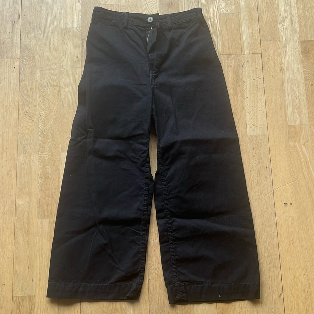 Free people wide leg black pants